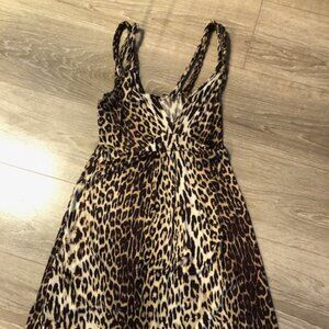 Elie Tahari 100% Silk Animal Print Mini Dress